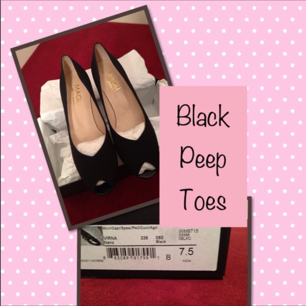 Bruno Magli Peep toe 1” Wedge flats NWOB!